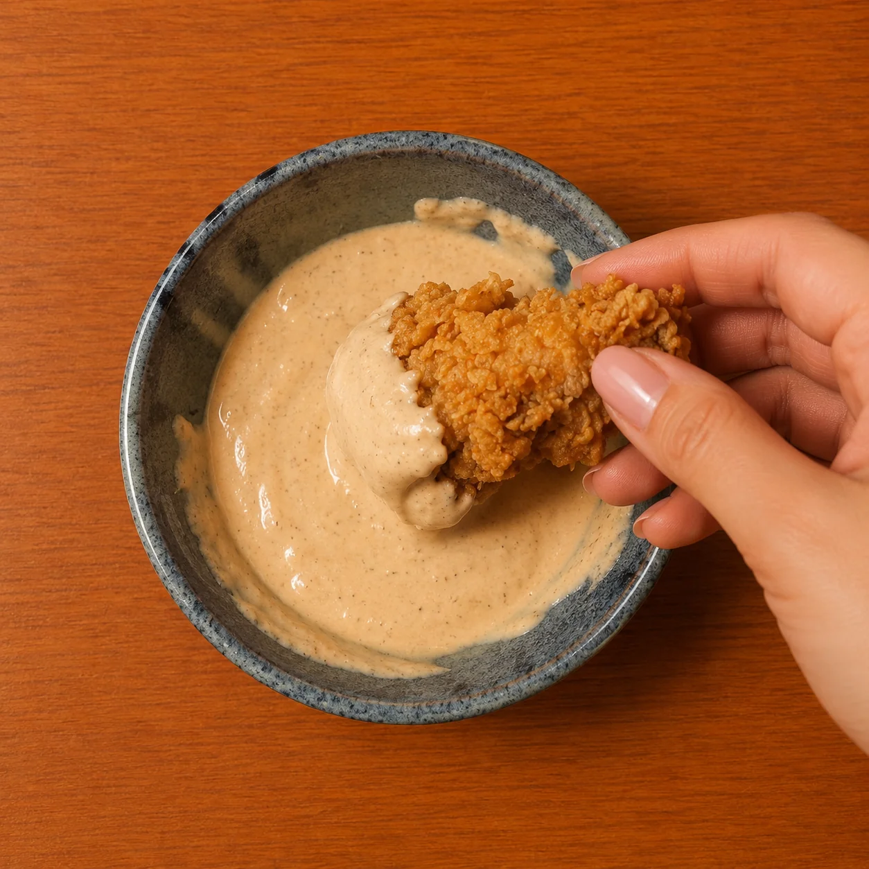 Copycat Raising Cane's sauce in a small bowl ready for dipping