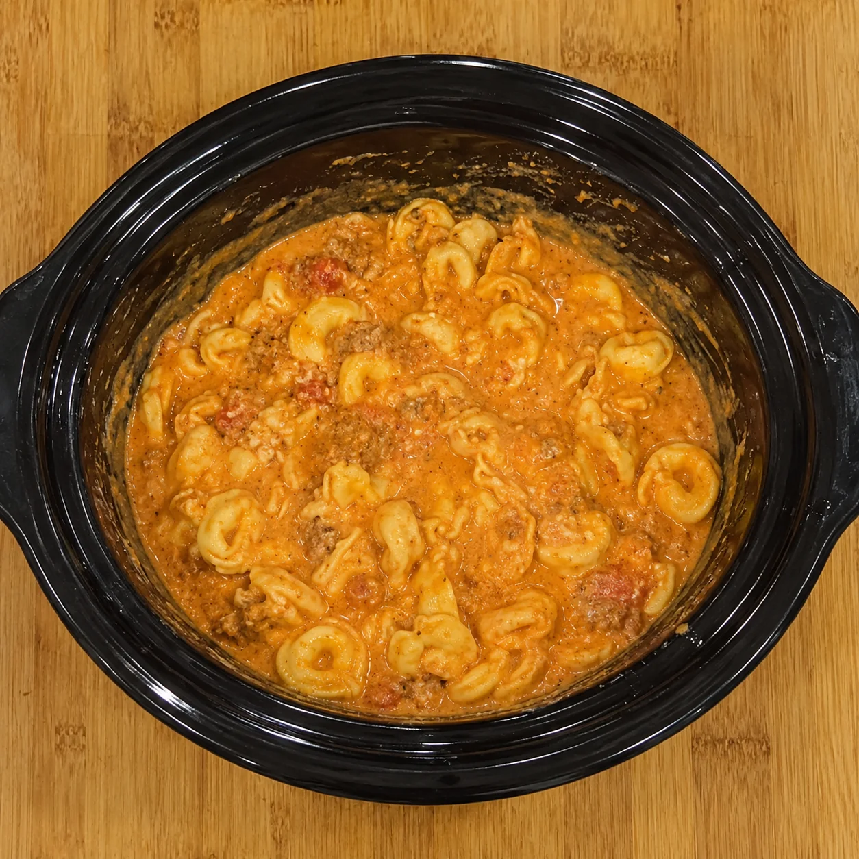 Dump-and-go crockpot cheese tortellini