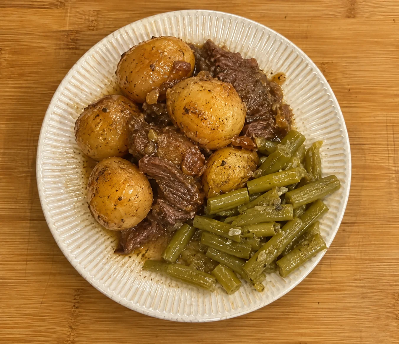 Dump-and-go crockpot pot roast with potatoes
