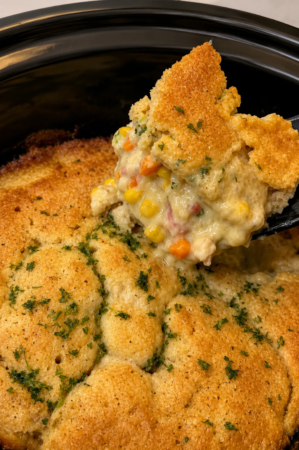 Crockpot Chicken Cobbler