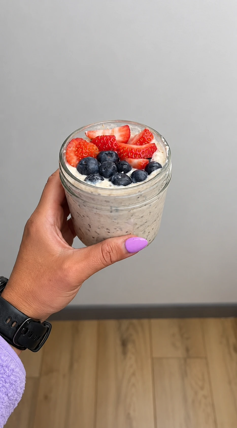 High protein overnight oats in jars