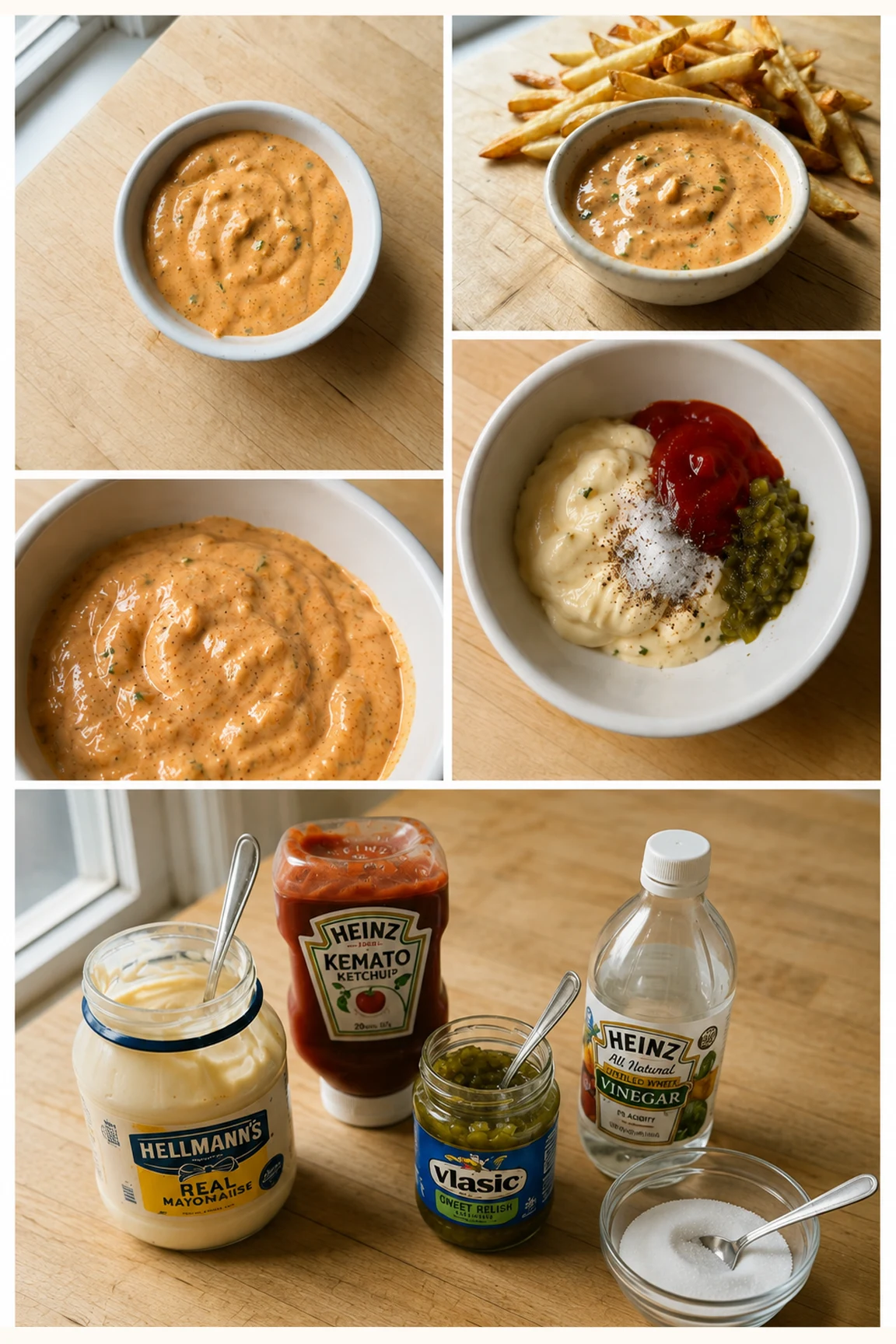 Copycat In-N-Out sauce in a bowl ready for burgers and fries