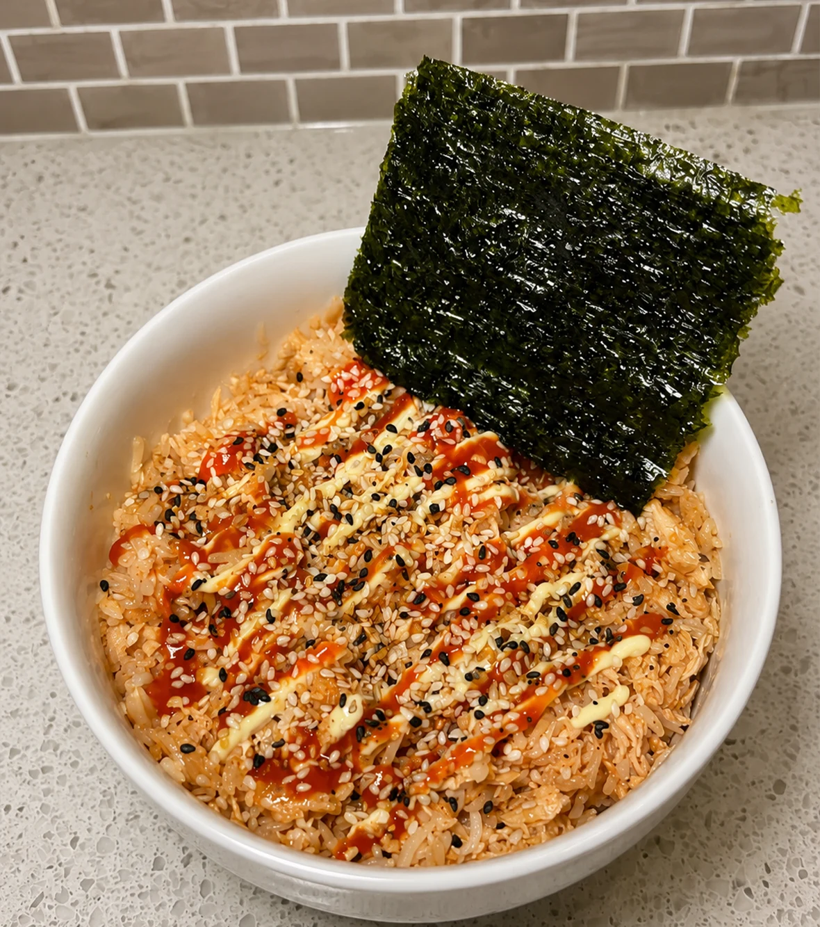 College meal prep salmon rice bowl